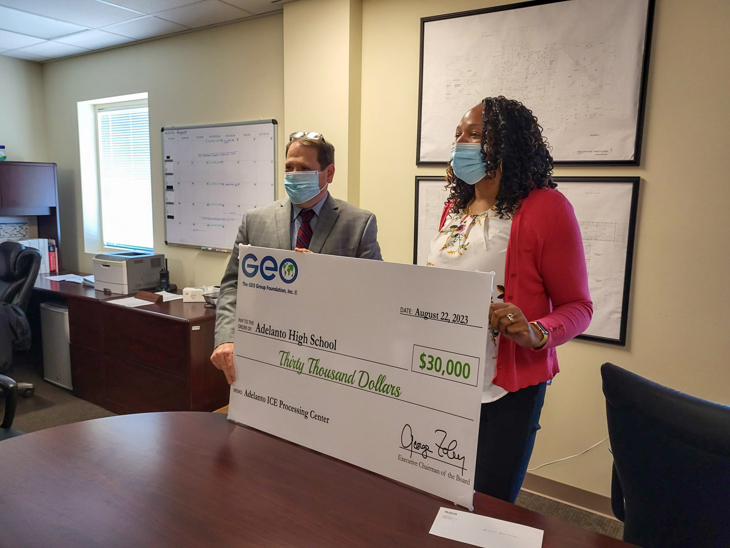 Adelanto ICE Processing Center  Provides Adelanto High School Scholarships