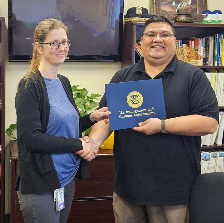 Karnes County Immigration Processing Employee Honored by ICE